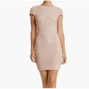 Dress the Population Short Sleeve Sequined‎ Mini Dress XS